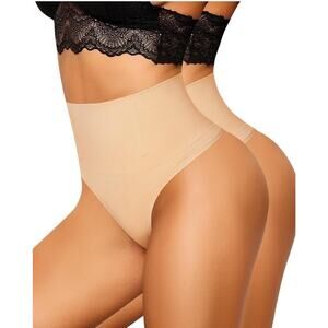 2 High Waist Cincher Girdle Body Shaper Tummy Control Thong Shapewear 3XL
